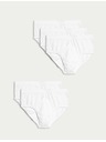 Marks & Spencer Bavlnené slipy, 5 ks Marks & Spencer biela