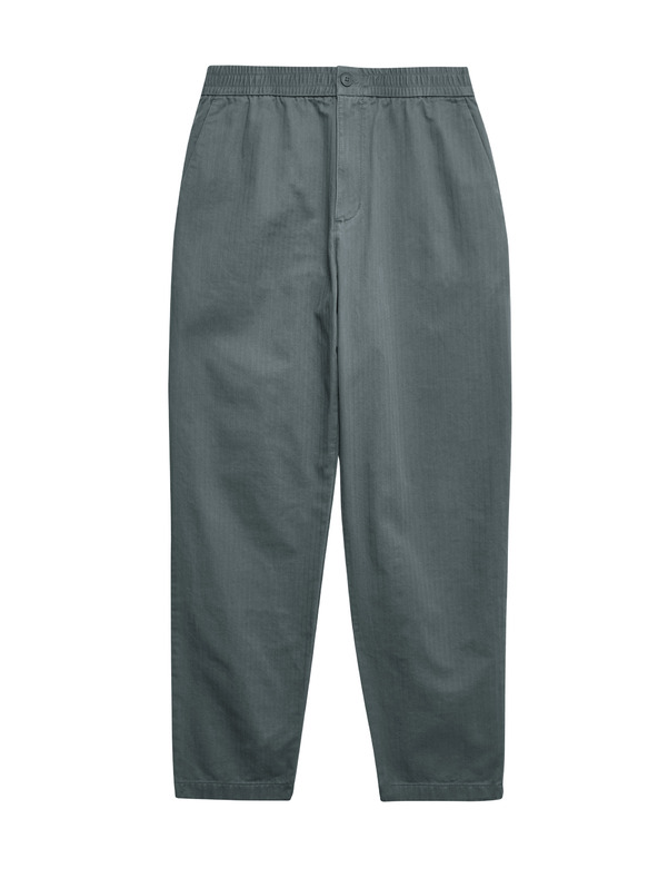 Marks & Spencer Nohavice so vzorom rybacej kosti, z čistej bavlny Marks & Spencer zelená