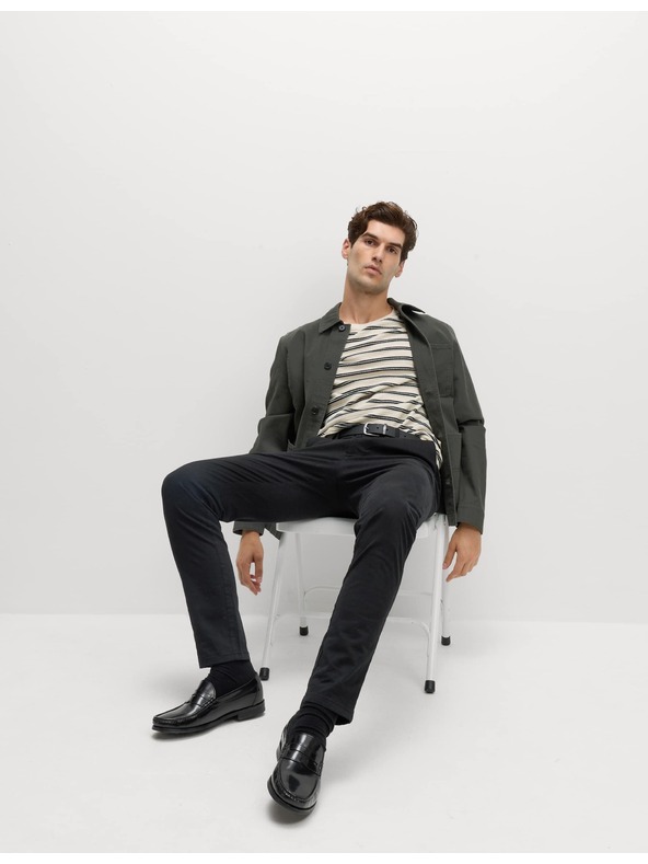 Marks & Spencer Strečové chino pančuchy Marks & Spencer slim fit čierne