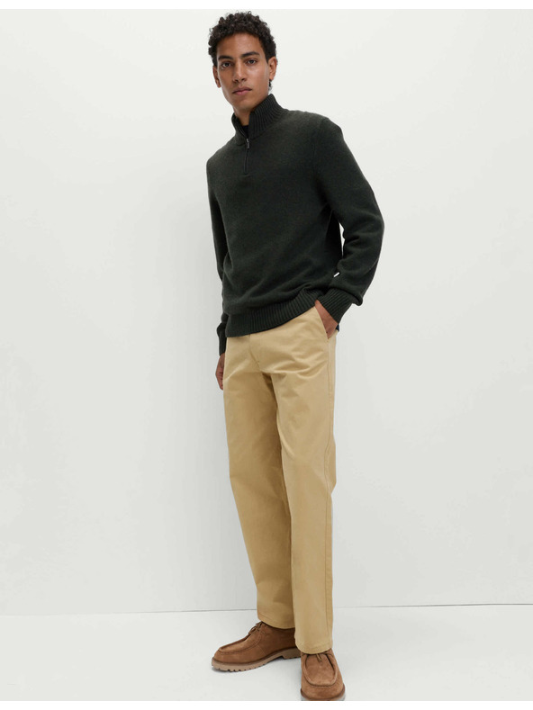 Marks & Spencer Pružné chino nohavice voľného strihu Marks & Spencer béžová