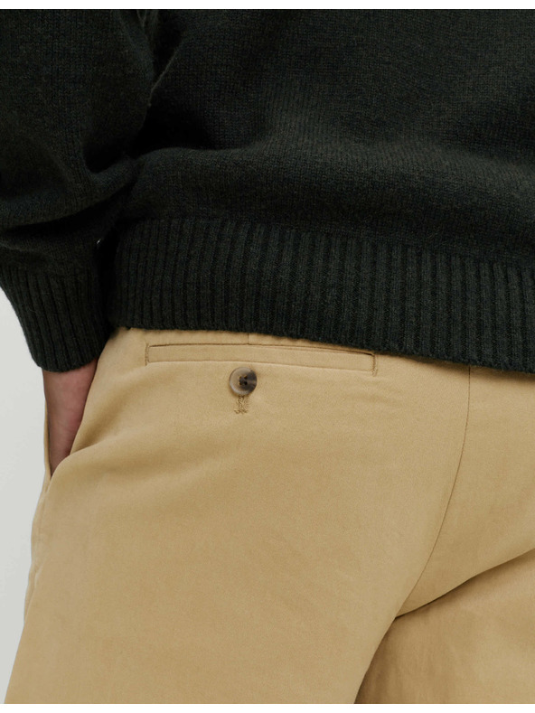 Marks & Spencer Pružné chino nohavice voľného strihu Marks & Spencer béžová