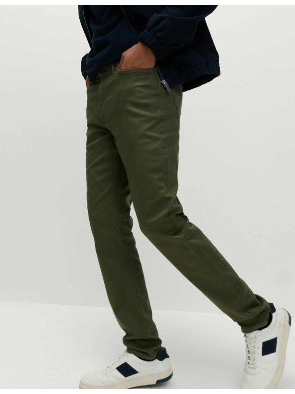 Marks & Spencer Strečové džínsy s úzkym strihom Marks & Spencer zelená