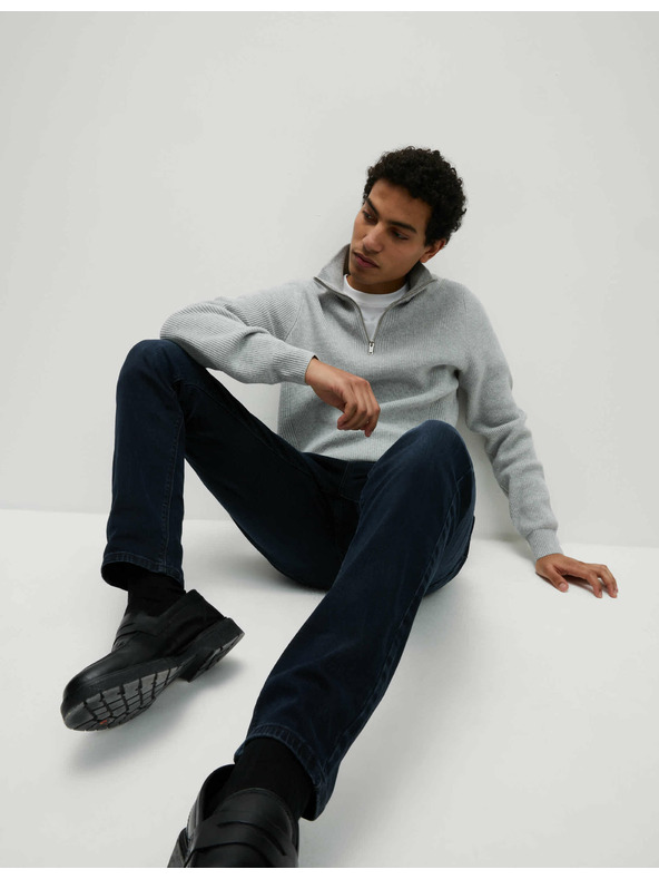 Marks & Spencer Strečové úzke nohavice chinos Marks & Spencer námornícka modrá