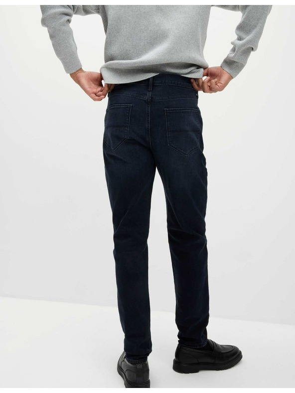 Marks & Spencer Strečové úzke nohavice chinos Marks & Spencer námornícka modrá