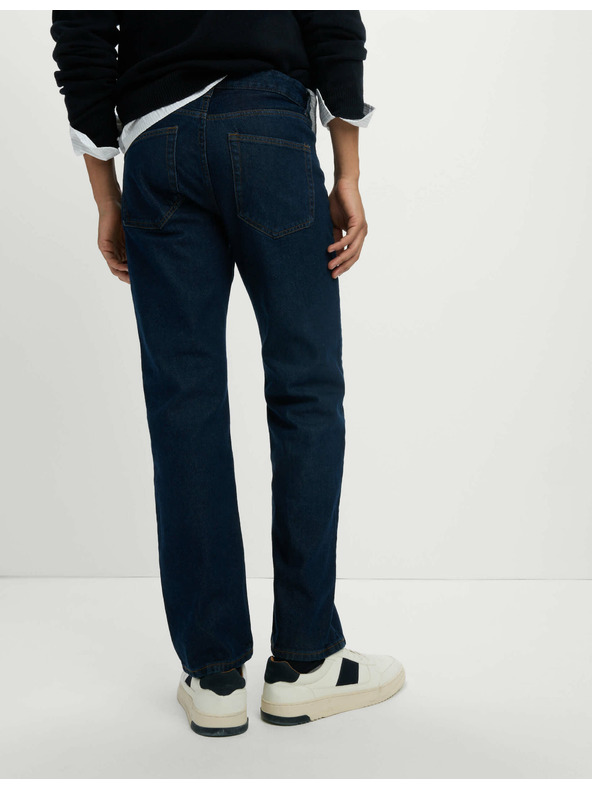 Marks & Spencer Hladké džínsy rovného strihu, z čistej bavlny Marks & Spencer námorná modrá