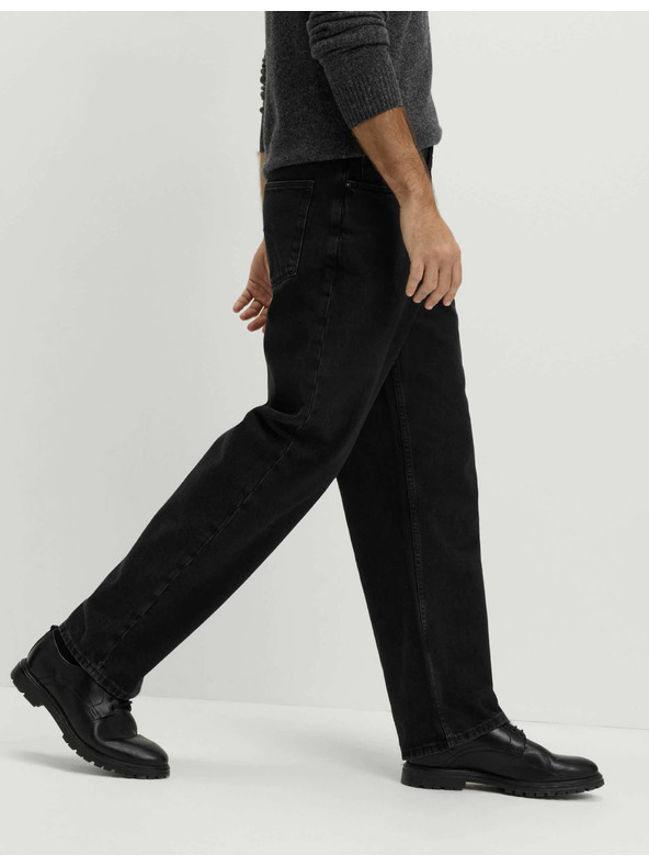 Marks & Spencer Authentic voľné pevné džínsy Marks & Spencer čierna