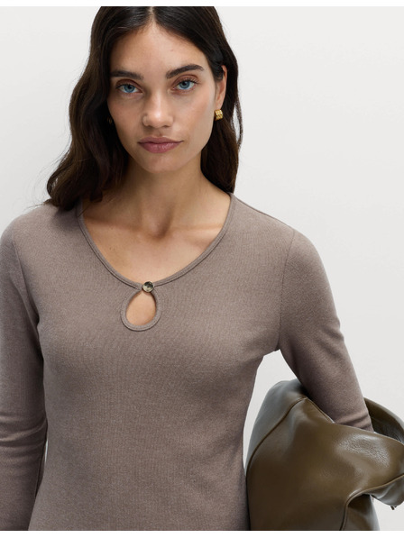 Marks & Spencer Pohodlný top s rozstrihnutým výstrihom a rozšírenými rukávmi Marks & Spencer smotanová