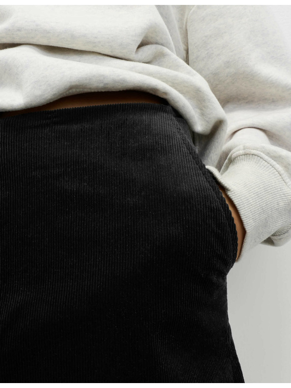 Marks & Spencer Mini sukňa áčkového strihu s vysokým podielom bavlny Marks & Spencer čierna