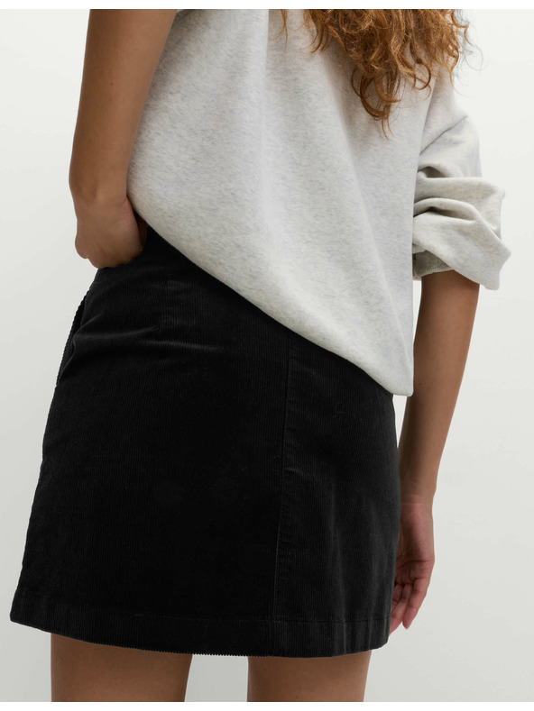 Marks & Spencer Mini sukňa áčkového strihu s vysokým podielom bavlny Marks & Spencer čierna