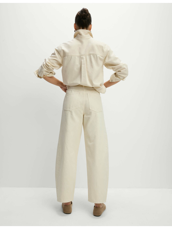 Marks & Spencer Rovné džínsy so stredne vysokým sedom Marks & Spencer smotanová