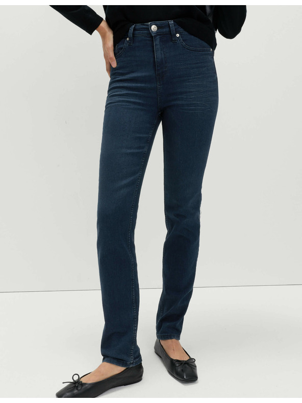 Marks & Spencer Modré elastické džínsy s rovnými nohavicami Marks & Spencer Sienna