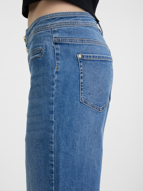 Orsay Modré dámske široké džínsy ORSAY