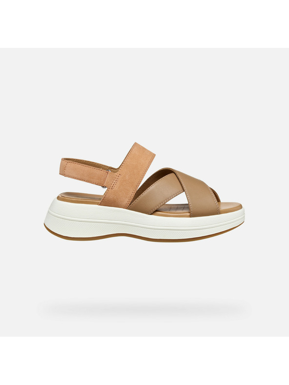 Geox Hnedé dámske sandále Geox Spherica Ecub-3 S