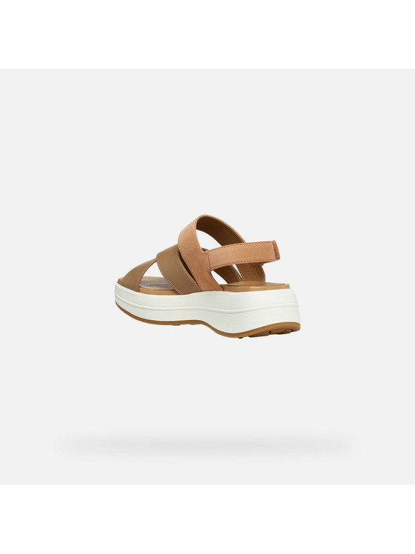 Geox Hnedé dámske sandále Geox Spherica Ecub-3 S