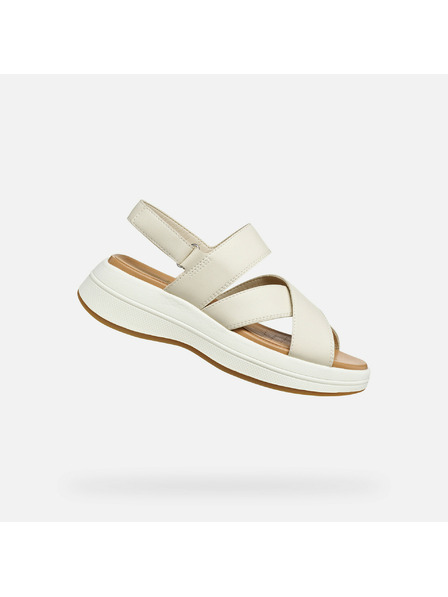 Geox Krémové dámske sandále Geox Spherica Ecub-3 S