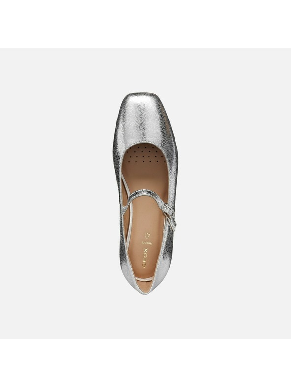 Geox Strieborné dámske baleríny Geox Marsilea