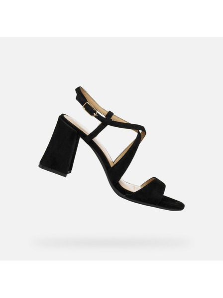 Geox Čierna dámska obuv na podpätku Geox New Eraklia 80 T01