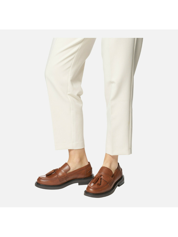 Geox Hnedé dámske mokasíny Geox Serilda