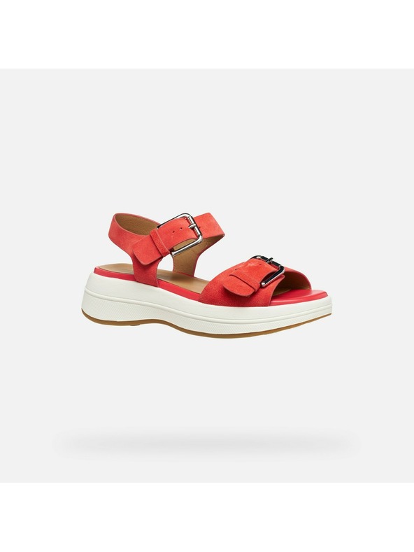 Geox Červené dámske sandále Geox Spherica Ecub-3 S