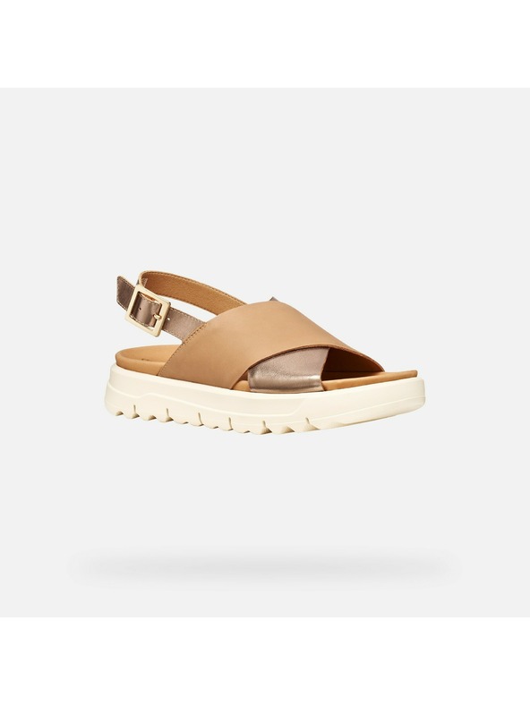 Geox Béžové dámske sandále Geox Xand 2.1S