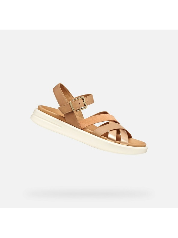 Geox Béžové dámske sandále Geox Xand 2S