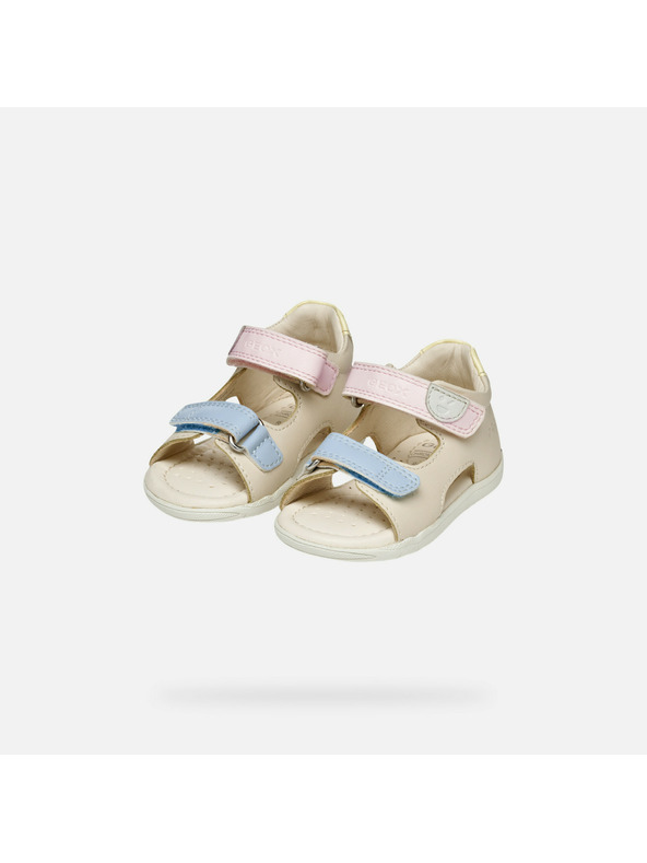 Geox Béžové dievčenské sandále Geox Sandal Macchia