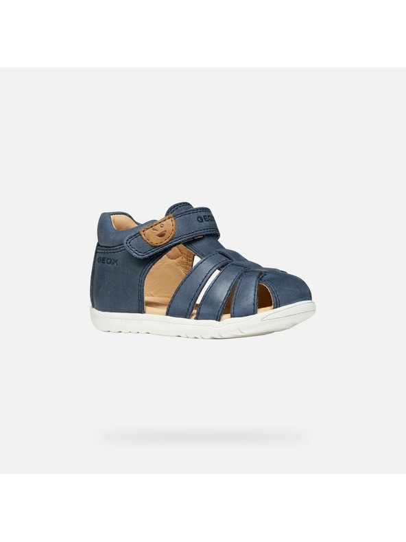 Geox Tmavo modré chlapčenské topánky pre prvé krôčky Geox Sandal Macchia