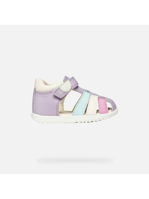 Geox Fialové dievčenské topánky pre prvé krôčky Geox Sandal Macchia