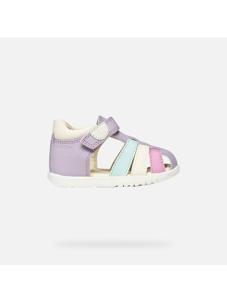 Geox Fialové dievčenské topánky pre prvé krôčky Geox Sandal Macchia