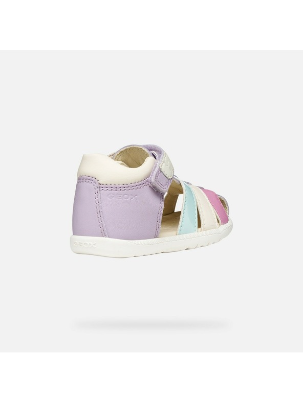 Geox Fialové dievčenské topánky pre prvé krôčky Geox Sandal Macchia
