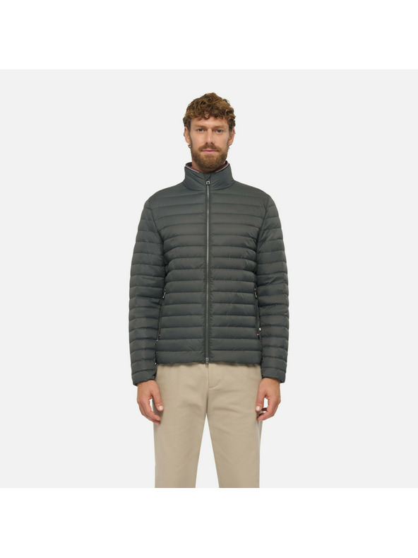 Geox Sivá pánska bunda Geox Warrens