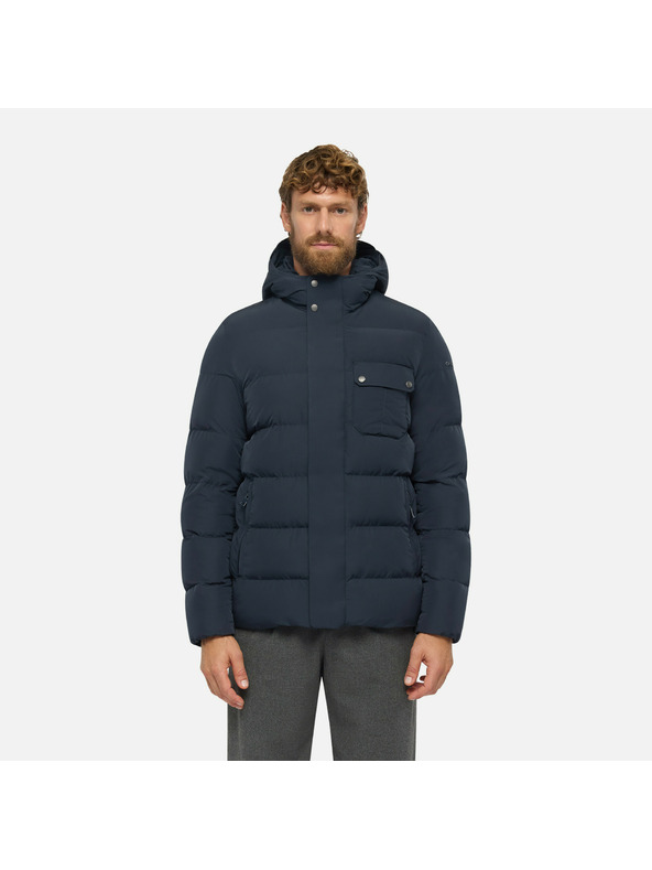 Geox Tmavo modrá pánska bunda Geox Pieve