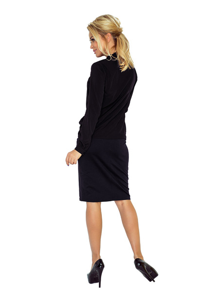 numoco Blúzka so viazaním - čierna