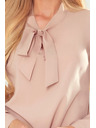 numoco Blúzka so viazaním - béžová farba