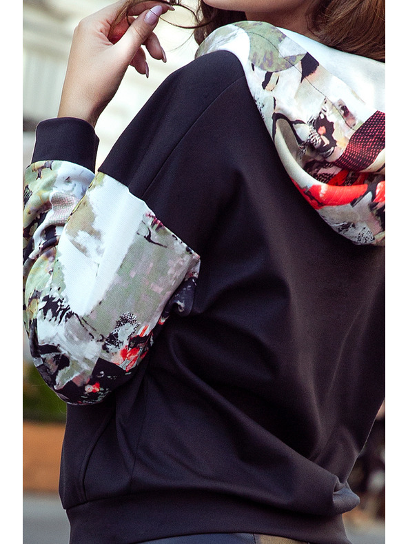 numoco Klokánová mikina s farebnými vsadkami