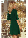 numoco NEVA Trapézové šaty s mašľou - tmavozelená