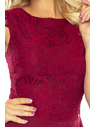 numoco MARTA šaty s čipkou - burgundskej farby