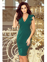 numoco MEGAN Šaty s výstrihom - zelené farby