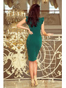 numoco MEGAN Šaty s výstrihom - zelené farby