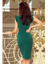 numoco MEGAN Šaty s výstrihom - zelené farby