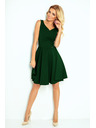 numoco Šaty - srdcovitý výstrih - tmavo zelená