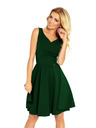numoco Šaty - srdcovitý výstrih - tmavo zelená