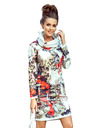 numoco IRENE Rolákové šaty - farebný vzor