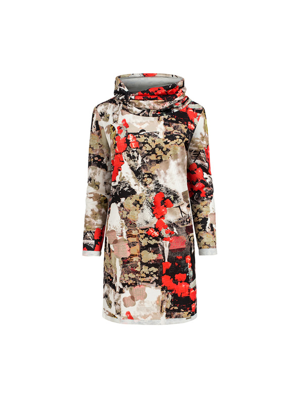 numoco IRENE Rolákové šaty - farebný vzor