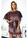numoco SOFIA Motýlie šaty so zaväzovaním v páse - leopard