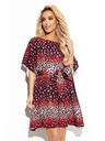 numoco SOFIA Motýlie šaty so zaväzovaním v páse - leopard