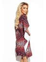 numoco SOFIA Motýlie šaty so zaväzovaním v páse - leopard