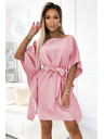 numoco SOFIA Motýlikové šaty - špinavá ružová