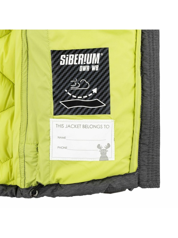 Kilpi Chlapčenská zimná prešívaná bunda Kilpi REBEKI-JB Tmavosivá