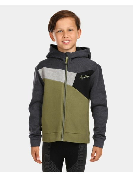 Kilpi Detská bavlnená mikina Kilpi PREDA-JB Zelená